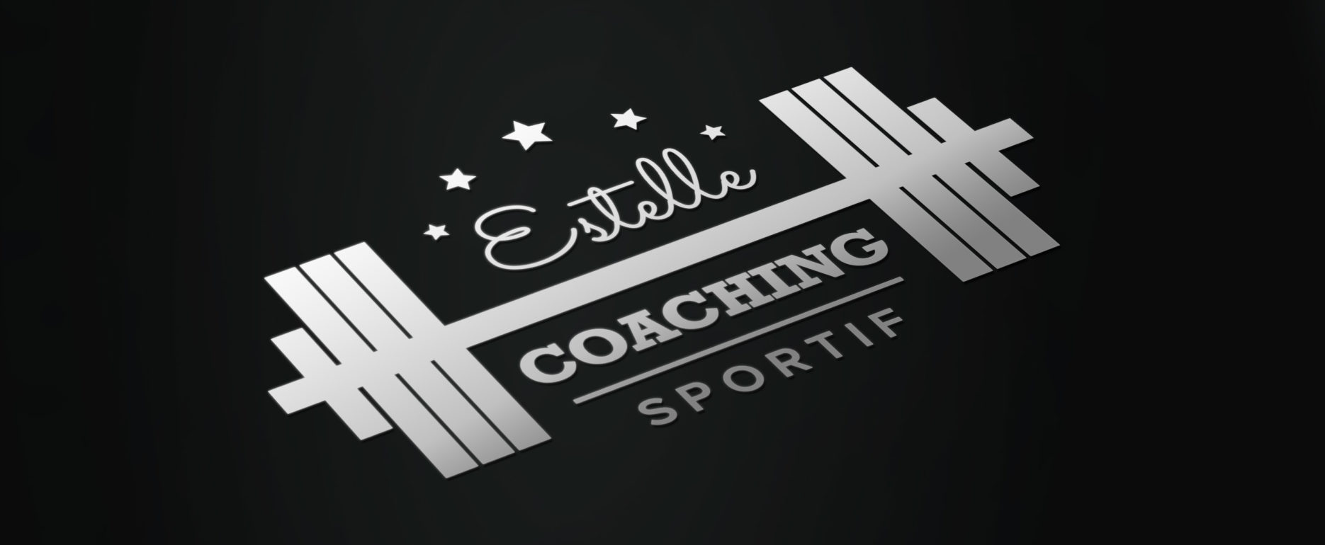 Logo Estelle Coaching Sportif blanc sur fond noir