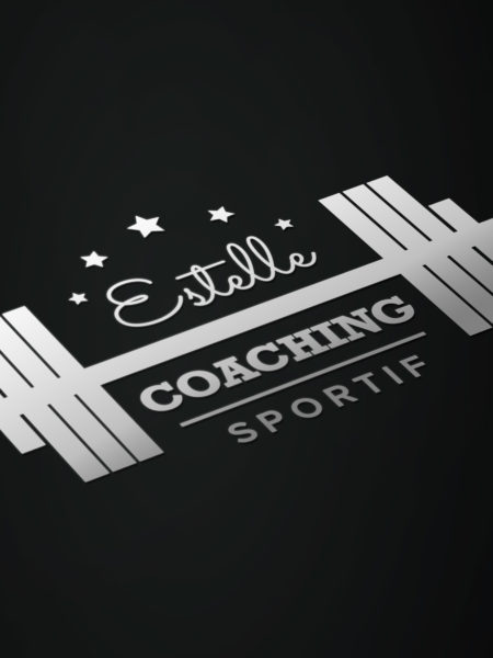 Logo Estelle Coaching Sportif blanc sur fond noir