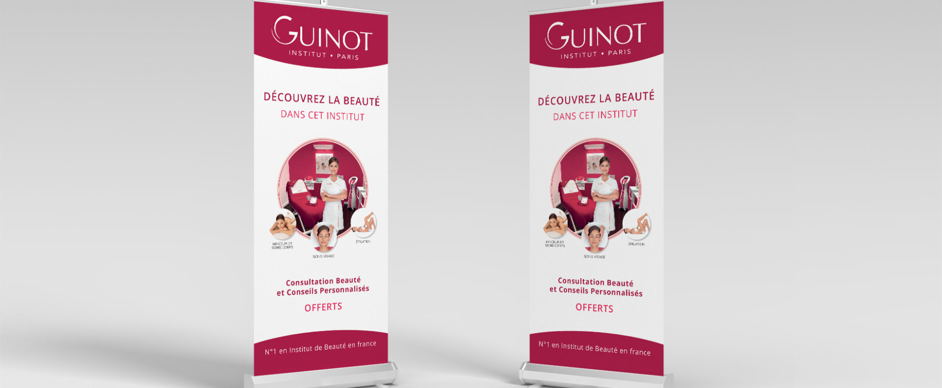 Deux kakémonos de l'institut Guinot