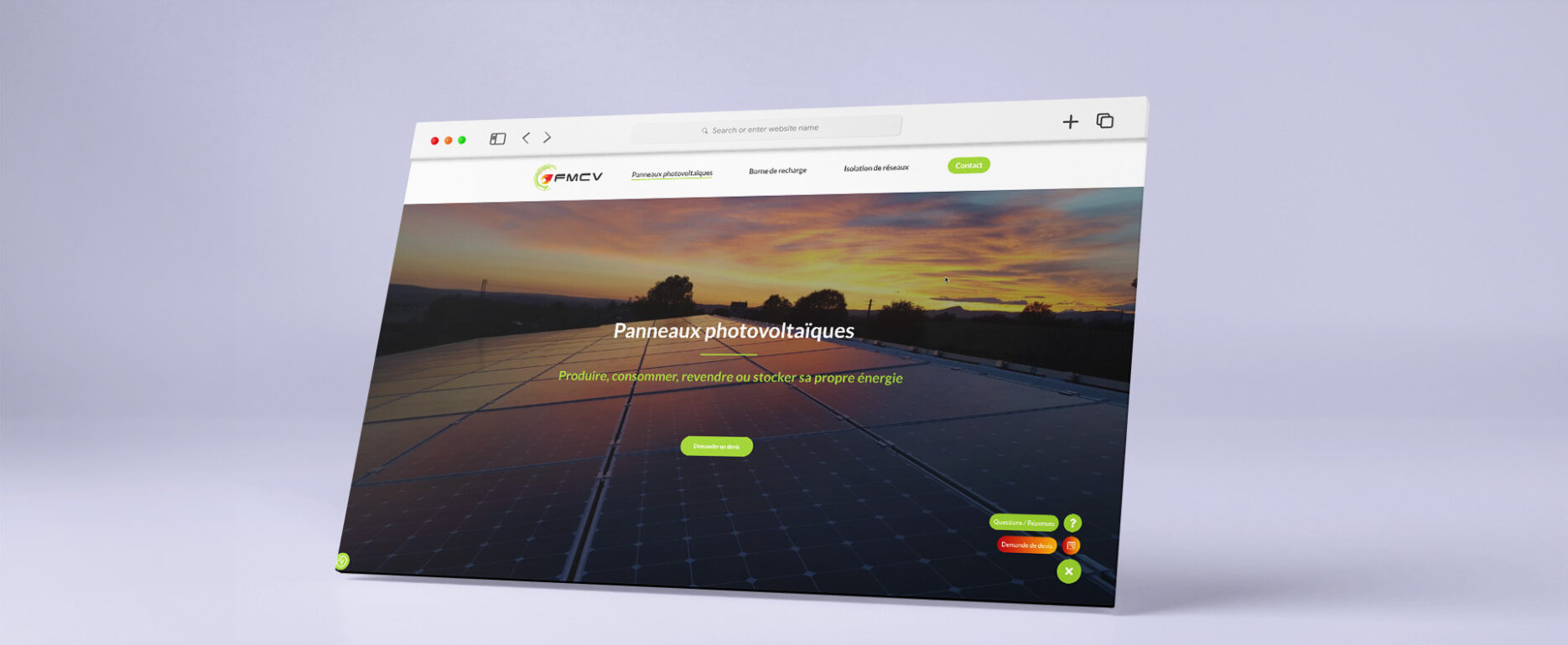 Capture écran du site web FMCV